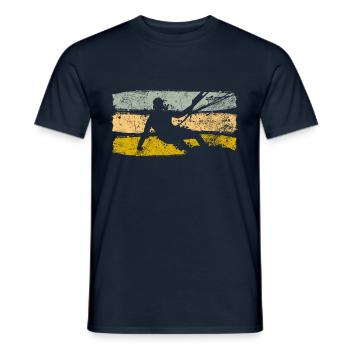 Retro Kiteboard Gåva - T-shirt herr - marinblå - Fram - AI Model Male 178 light (178cm)