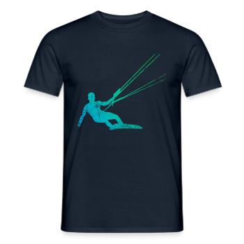 Kitesurf Kiteboarder - T-shirt homme - marine - Devant - AI Model Male 178 light (178cm)