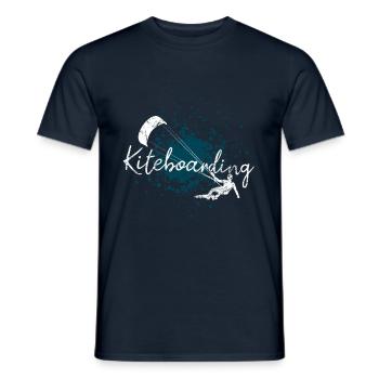 Kiteboard - Männer T-Shirt - Navy - Vorne - AI Model Male 178 light (178cm)