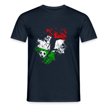 Drapeau italien football - T-shirt homme - marine - Devant - AI Model Male 178 light (178cm)