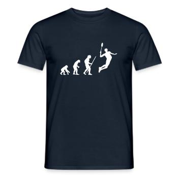 Balle papillon de badminton - T-shirt homme - marine - Devant - AI Model Male 178 light (178cm)