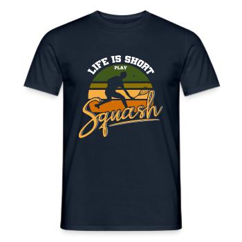 Vintage Squash - Männer T-Shirt - Navy - Vorne - AI Model Male 178 light (178cm)
