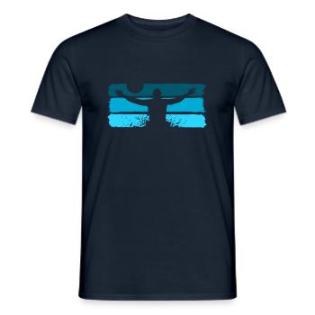 Water polo water polo player - Men's T-Shirt - navy - Front - AI Model Male 178 light (178cm)