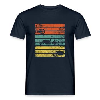 Fahrradkurier Fahrrad - Männer T-Shirt - Navy - Vorne - AI Model Male 178 light (178cm)