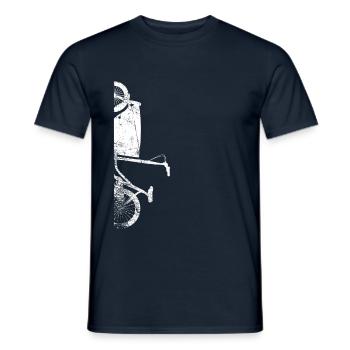Cadeau de vélo de vélo cool messenger - T-shirt homme - marine - Devant - AI Model Male 178 light (178cm)