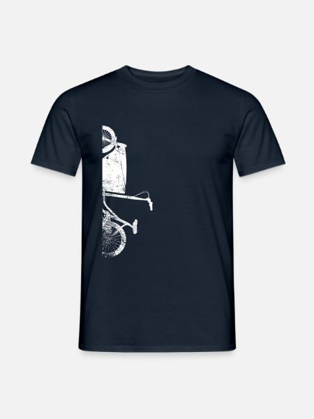 Cooles Fahrradkurier Fahrrad Geschenk - Männer T-Shirt - Navy