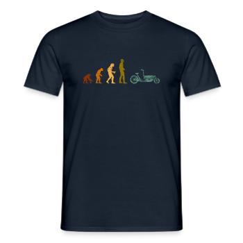 Fahrradkurier Fahrrad - Männer T-Shirt - Navy - Vorne - AI Model Male 178 light (178cm)