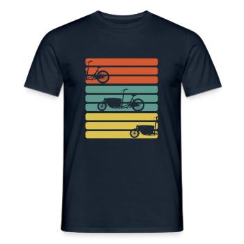 Fahrradkurier Fahrrad Lastenrad Radsport - Männer T-Shirt - Navy - Vorne - AI Model Male 178 light (178cm)