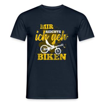 Retro Liegerad Fahrrad - Männer T-Shirt - Navy - Vorne - AI Model Male 178 light (178cm)