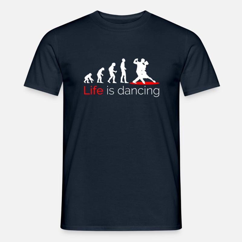 Dance dancers couple dance evolution - T-shirt homme - marine