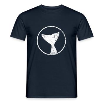 Wal Pottwal Illustration - Männer T-Shirt - Navy - Vorne - AI Model Male 178 light (178cm)