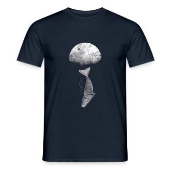 Whale blue whale sperm whale evolution - Men's T-Shirt - navy - Front - AI Model Male 178 light (178cm)