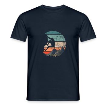 Cadeau de rocher boulderer vintage - T-shirt homme - marine - Devant - AI Model Male 178 light (178cm)