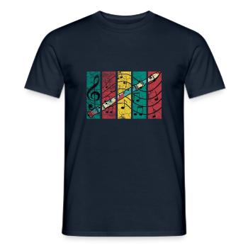 recorder - Men's T-Shirt - navy - Front - AI Model Male 178 light (178cm)
