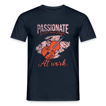 double bass - Men's T-Shirt - navy - Front - AI Model Male 178 light (178cm)