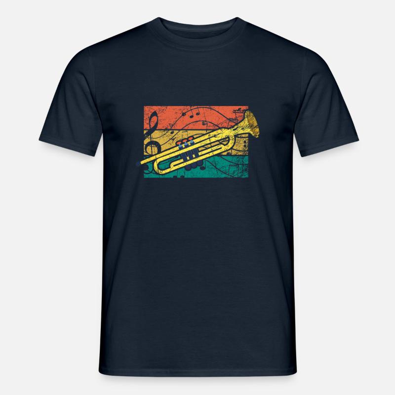 Trompeter Blasmusik Trompete - Männer T-Shirt - Navy