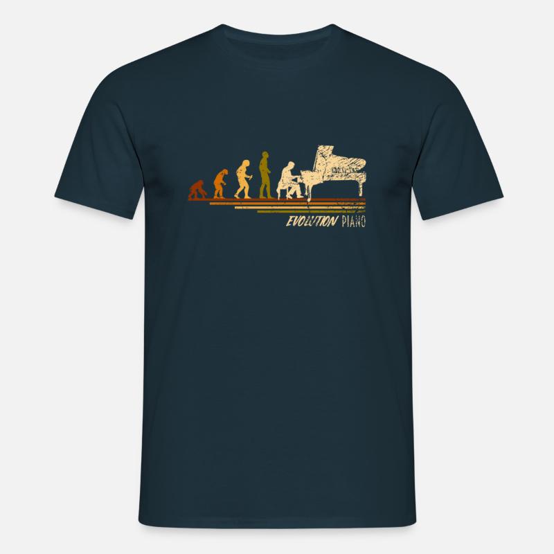 Evolution Pianist - Men's T-Shirt - navy