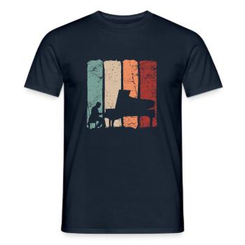 Pianist Piano Gift - Men's T-Shirt - navy - Front - AI Model Male 178 light (178cm)