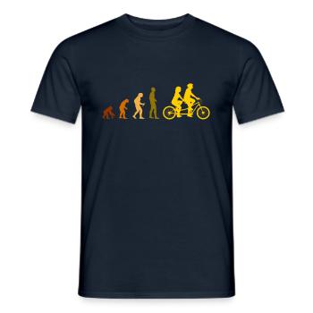 Tandem Evolution Fahrrad - Männer T-Shirt - Navy - Vorne - AI Model Male 178 light (178cm)