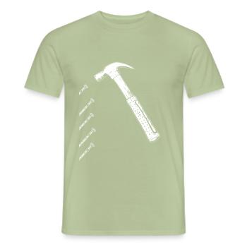 Hammer und Nägel - Männer T-Shirt - Sage - Vorne - AI Model Male 178 light (178cm)