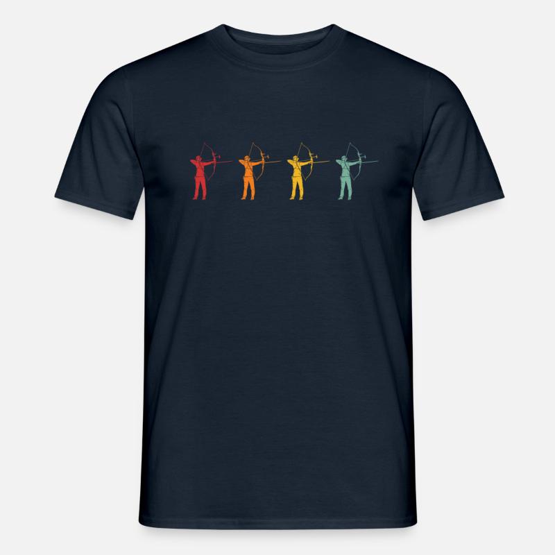Retro Bogenschützen - Männer T-Shirt - Navy