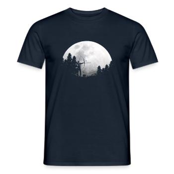 Moon bow archery - Men's T-Shirt - navy - Front - AI Model Male 178 light (178cm)