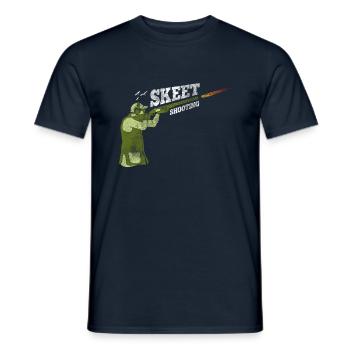 Skeet tirant sur les pigeons d'argile - T-shirt homme - marine - Devant - AI Model Male 178 light (178cm)