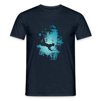 Diver spear spearfishing - Men's T-Shirt - navy - Front - AI Model Male 178 light (178cm)