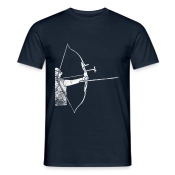 Great archer bow - Men's T-Shirt - navy - Front - AI Model Male 178 light (178cm)