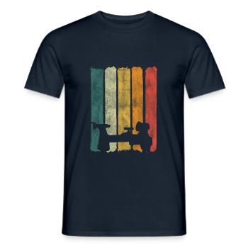 Retro beam wood lathe woodturner illustration - Men's T-Shirt - navy - Front - AI Model Male 178 light (178cm)