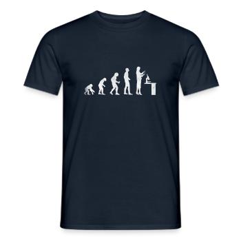 Microscope Laboratory - Men's T-Shirt - navy - Front - AI Model Male 178 light (178cm)