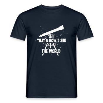 Sort télescopique - T-shirt homme - marine - Devant - AI Model Male 178 light (178cm)