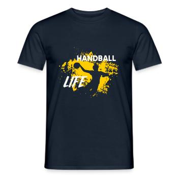 Handball Handball Player - Men's T-Shirt - navy - Front - AI Model Male 178 light (178cm)
