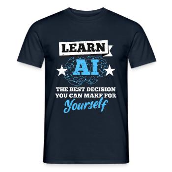 Roboter AI Software Entwickler Computer Nerd Geeks - Männer T-Shirt - Navy - Vorne - AI Model Male 178 light (178cm)