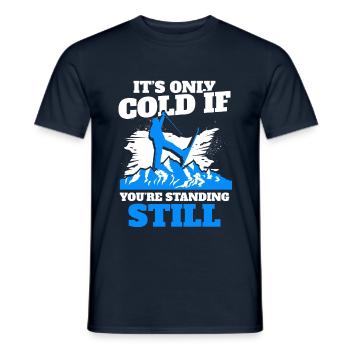 Skiing Ski skiers - Men's T-Shirt - navy - Front - AI Model Male 178 light (178cm)