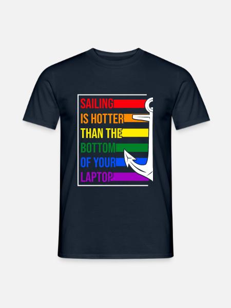 Sailing Anchor LGBT - Men's T-Shirt - navy