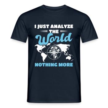 Map Map Plan Cartography - Men's T-Shirt - navy - Front - AI Model Male 178 light (178cm)
