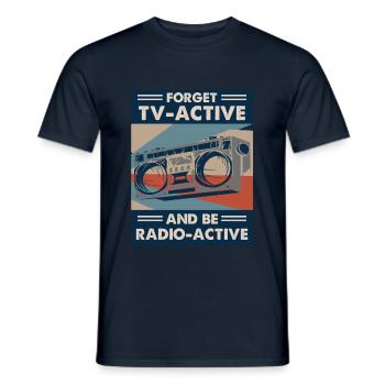 Radio Broadcasting Rundfunk - Männer T-Shirt - Navy - Vorne - AI Model Male 178 light (178cm)