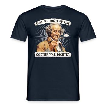 Hanf Cannabis kiffen Gras Goethe Dichter - Männer T-Shirt - Navy - Vorne - AI Model Male 178 light (178cm)