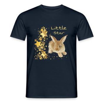 Bunny Shirt - Motiv Little Star - Men's T-Shirt - navy - Front - AI Model Male 178 light (178cm)