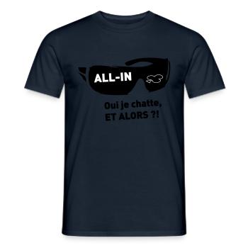 Chance - Men's T-Shirt - navy - Front - AI Model Male 178 light (178cm)