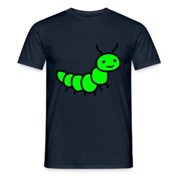 Raupe - Männer T-Shirt - Navy - Vorne - AI Model Male 178 light (178cm)