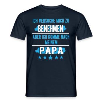 Ich versuche mich zu benehmen Papa - Männer T-Shirt - Navy - Vorne - AI Model Male 178 light (178cm)