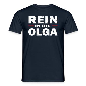 Rein in die Olga Gamer Spruch Gaming - Männer T-Shirt - Navy - Vorne - AI Model Male 178 light (178cm)