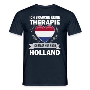 Ich brauche keine Therapie Ich muss nach Holland - Männer T-Shirt - Navy - Vorne - AI Model Male 178 light (178cm)