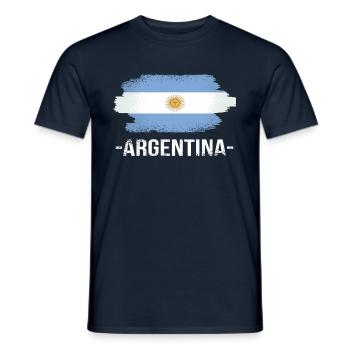 Argentina flag Argentina - Men's T-Shirt - navy - Front - AI Model Male 178 light (178cm)