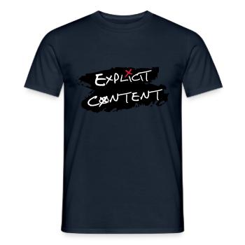 Explicit Content - Männer T-Shirt - Navy - Vorne - AI Model Male 178 light (178cm)