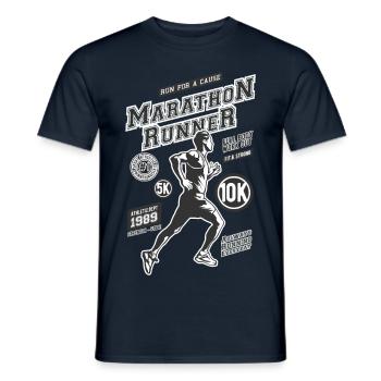 1989 MARATHON RUNNER Jogger Sport Cadeaux Chemises - T-shirt homme - marine - Devant - AI Model Male 178 light (178cm)