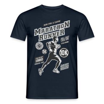 MARATHON RUNNER Jogging Sport Cadeaux T-shirts - T-shirt homme - marine - Devant - AI Model Male 178 light (178cm)