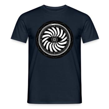 Eye of Psychedelic Wisdom - Men's T-Shirt - navy - Front - AI Model Male 178 light (178cm)